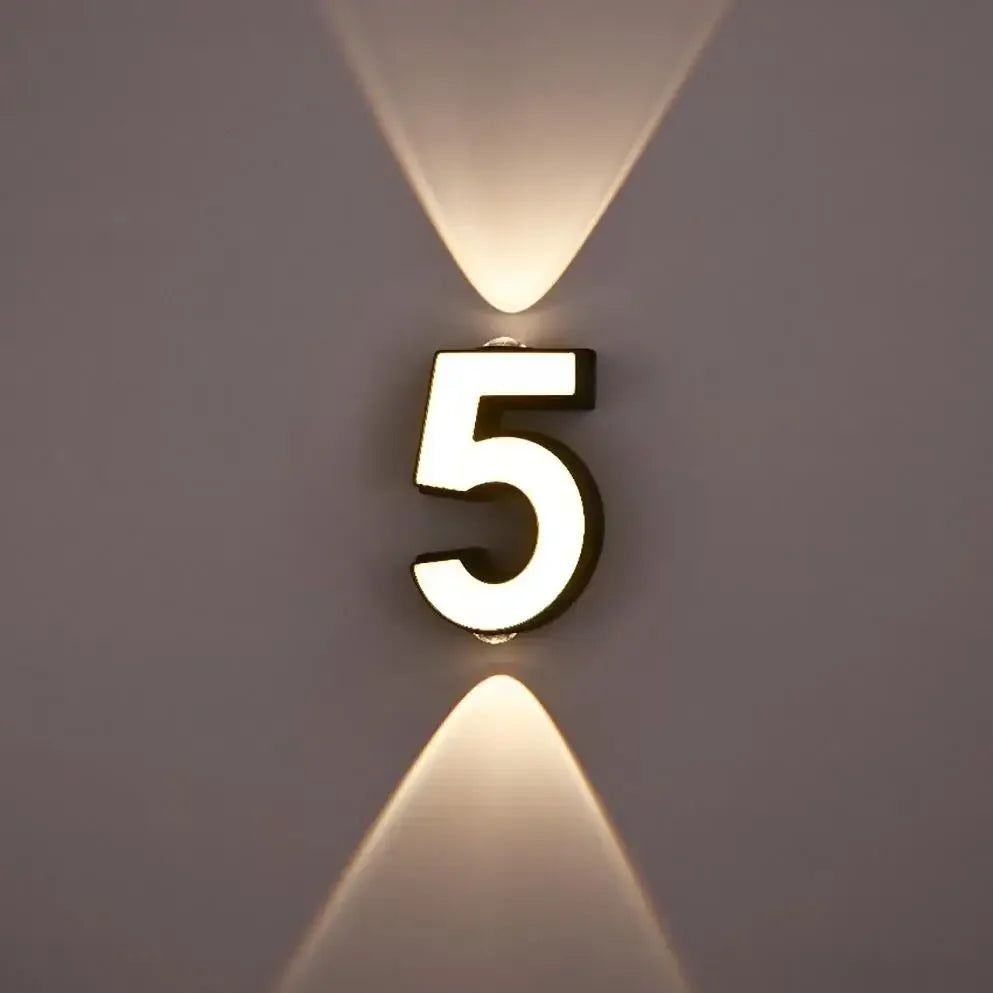 Digit Number Wall Led