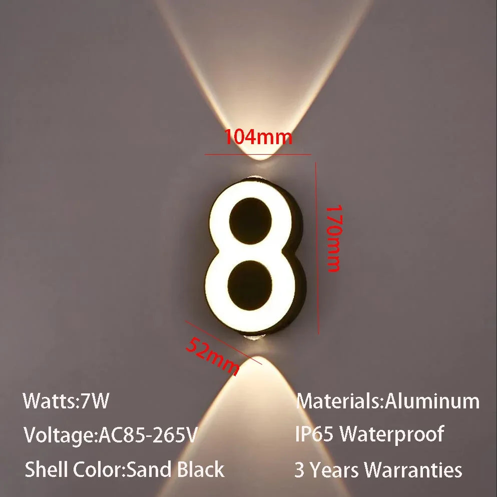 Digit Number Wall Led