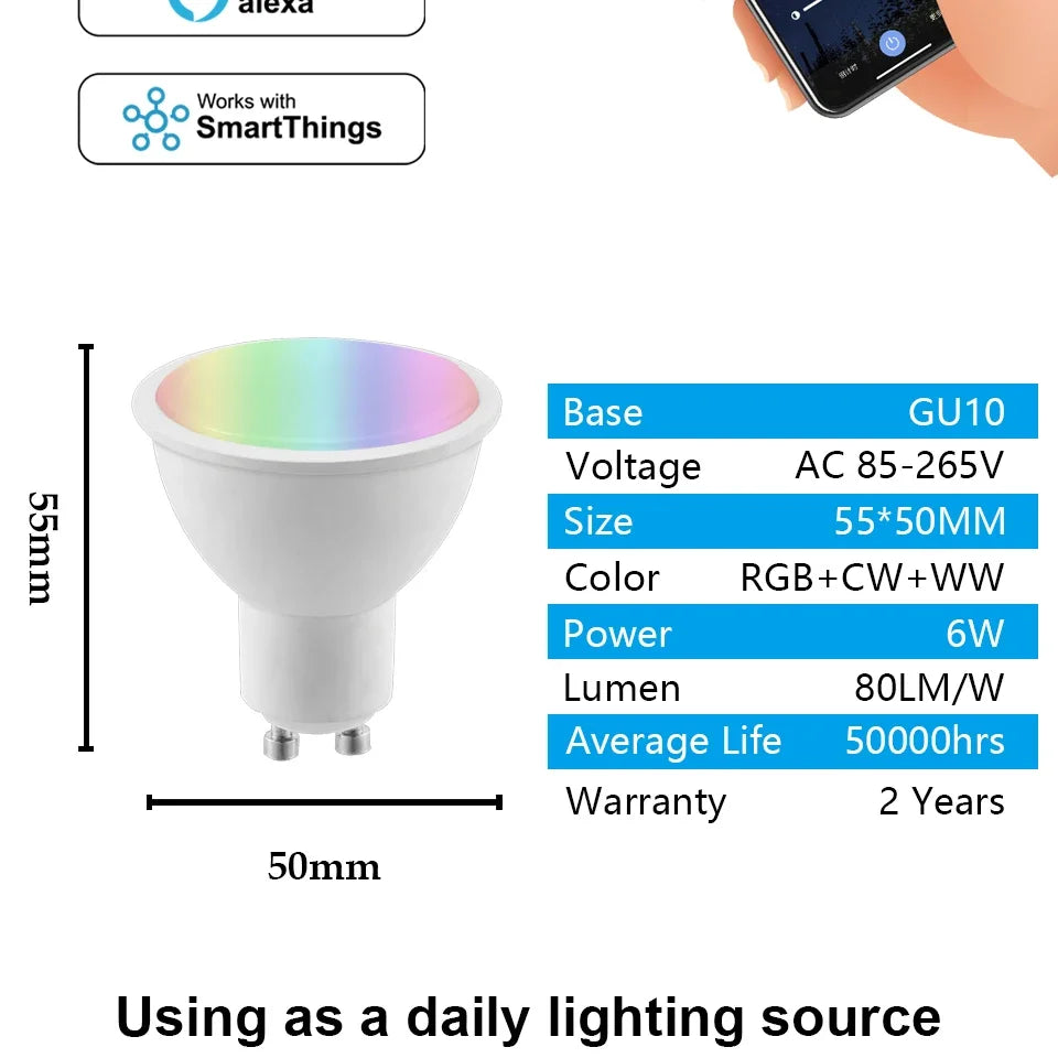 RGB GU10 Bulbs