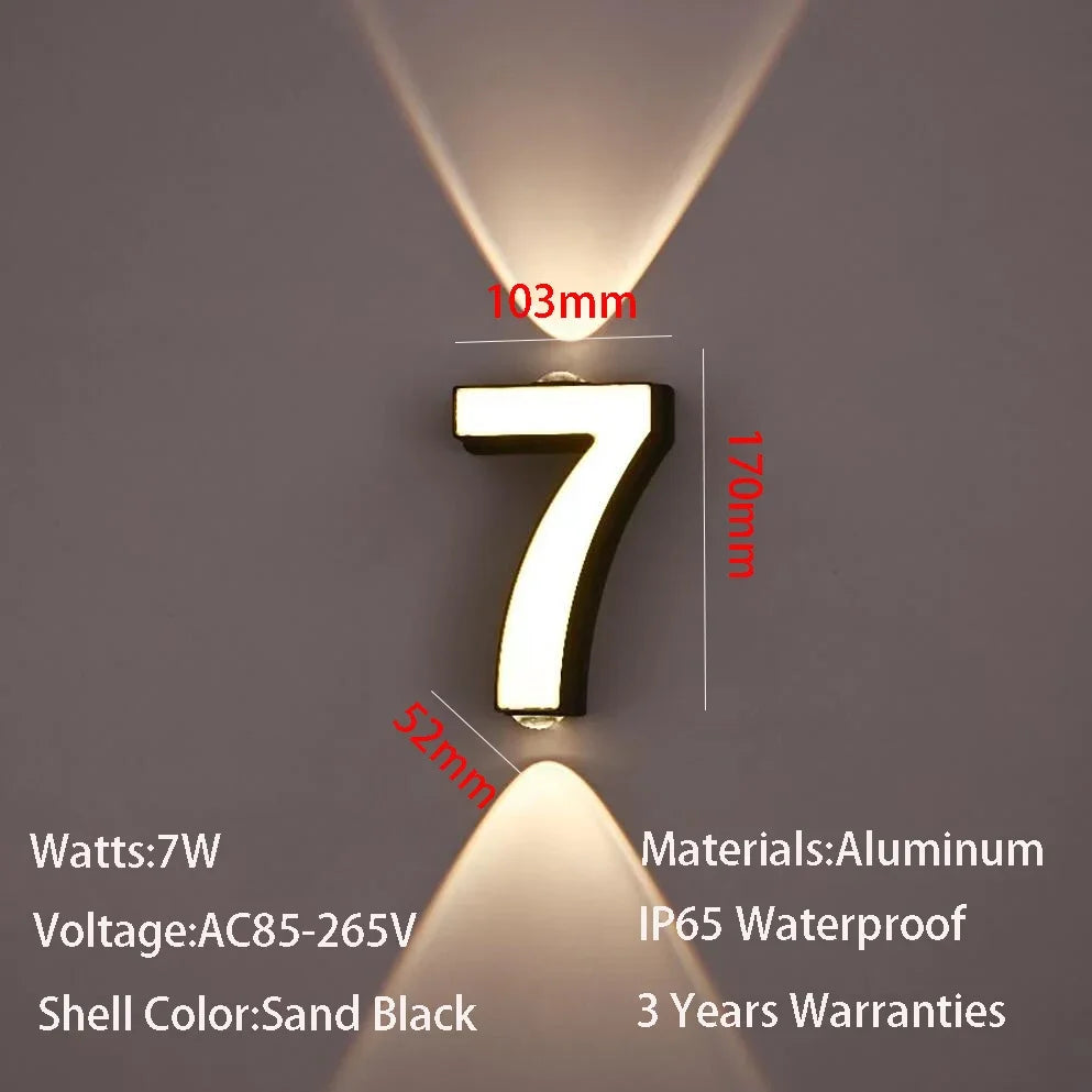 Digit Number Wall Led