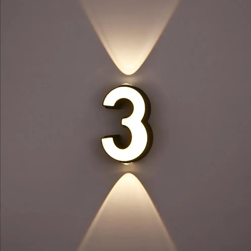 Digit Number Wall Led