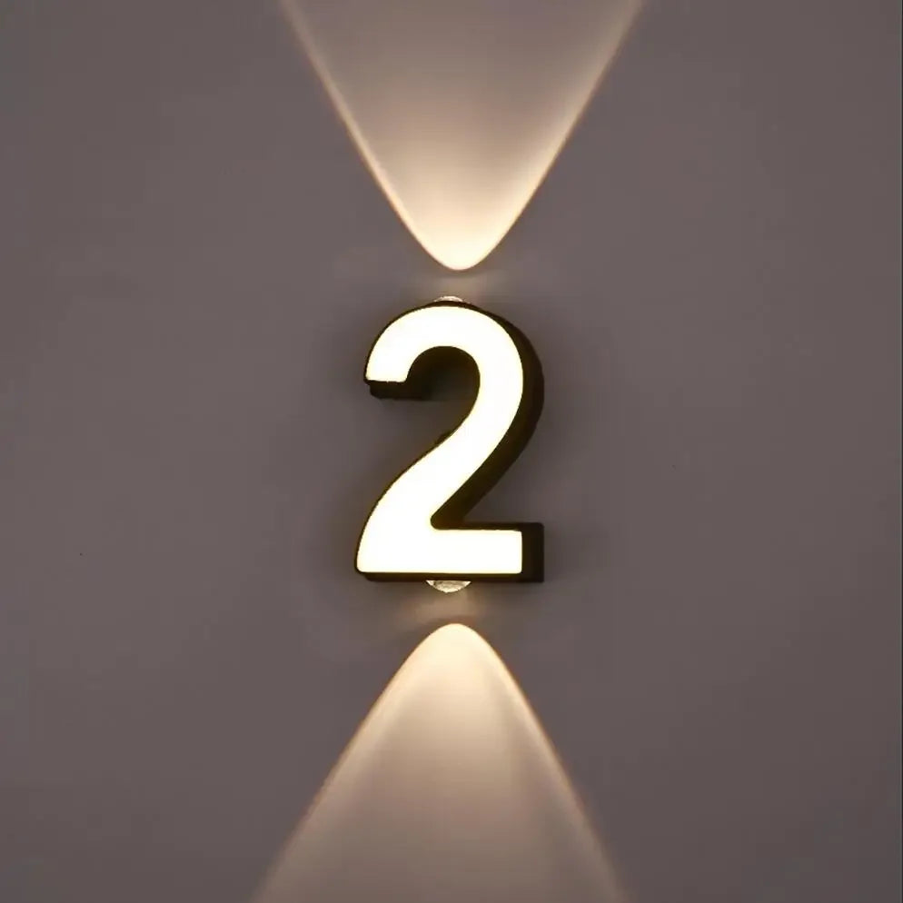 Digit Number Wall Led